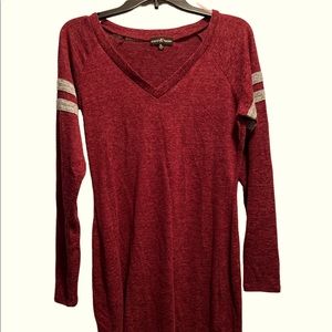 Long sleeve stretch straight line dress